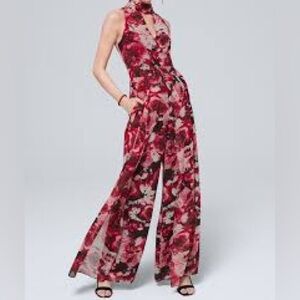 White House Black Market Enchantress Jumpsuit in Rose size 14